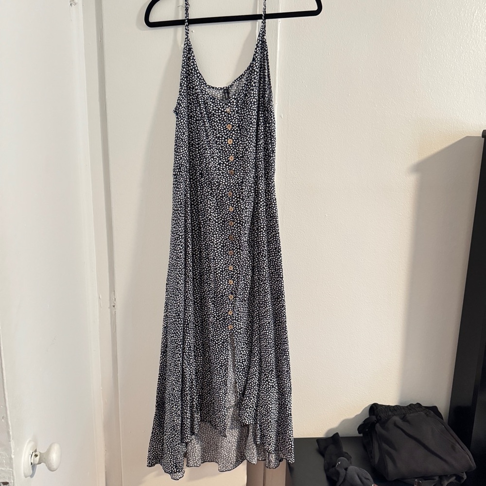 Elegant Black and White Polka Dot Dress